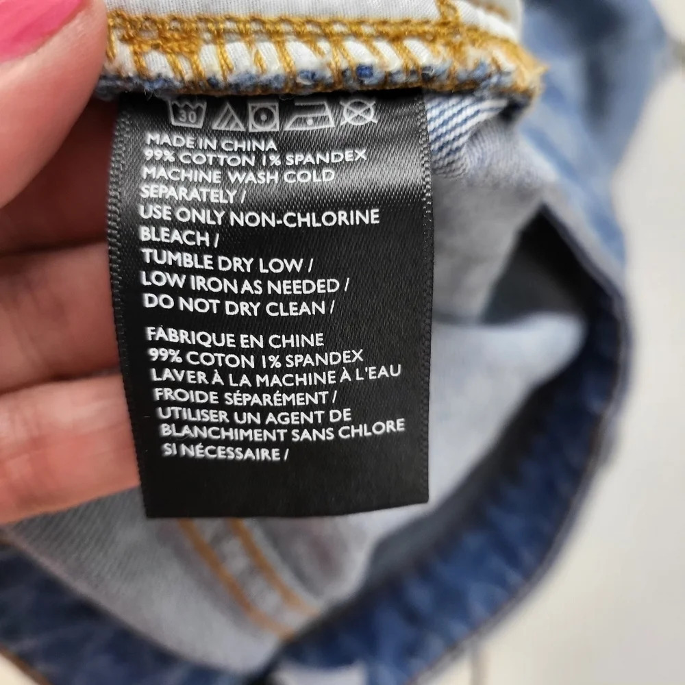 BDG Urban Outfitters Notched Graffiti Denim Mini Skirt Sz M - Picture 11 of 14
